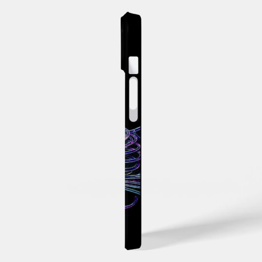 COQUES Case-Mate iPhone ÉLÉGANT PAPIER EN PURPLE, MONOGRAMME AMÉTHYSTE (Verso / Gauche)