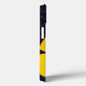 Coques Case-Mate iPhone Elégant Papillon jaune Noir Damas Ajouter un nom (Verso / Droite)