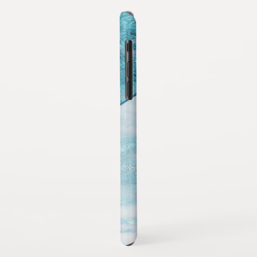 Coques Case-Mate iPhone Élégant Parties scintillant bleu Turquoise Bling M (Dos/Gauche)