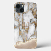 Coques Case-Mate iPhone Élégant Parties scintillant or élégant Monogramme  (Verso)