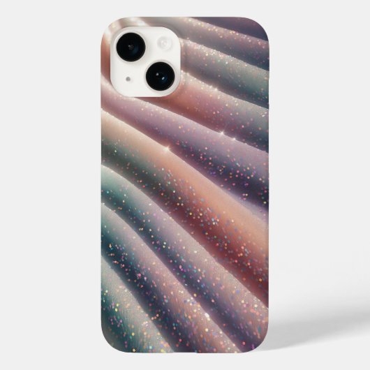 Coques Case-Mate iPhone Elegant Pastel Iridescent Glitter Silk Waves Shimm (Verso)
