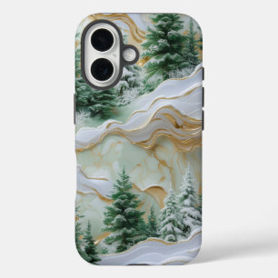 Coques iPhone 16 Elégant pays des merveilles hivernales avec des ar
