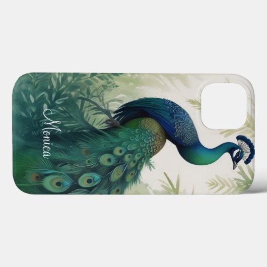 Coques Case-Mate iPhone Elégant Peacock (Verso (horizontal))