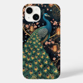 Coques Case-Mate iPhone Elégant Peacock Cherry Blossom Art (Verso)