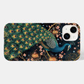 Coques Case-Mate iPhone Elégant Peacock Cherry Blossom Art (Verso (horizontal))