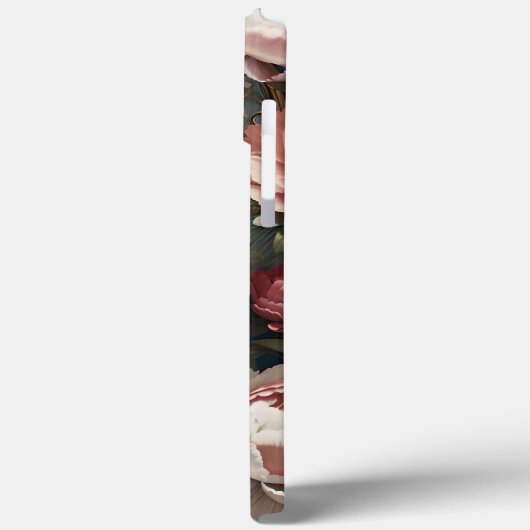 Coques Case-Mate iPhone Élégant Peacock Pink Peonies (Verso / Gauche)