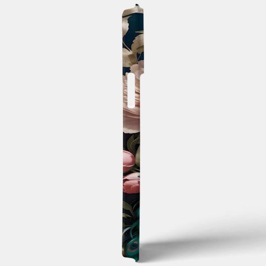 Coques Case-Mate iPhone Élégant Peacock Pink Peonies (Verso / Droite)