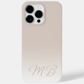 Coques Case-Mate iPhone Élégant personnalisé Monogramme crème Beige Neutre (Verso)