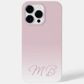 Coques Case-Mate iPhone Élégant personnalisé Rose Dusty Mauve Monogramme (Verso)