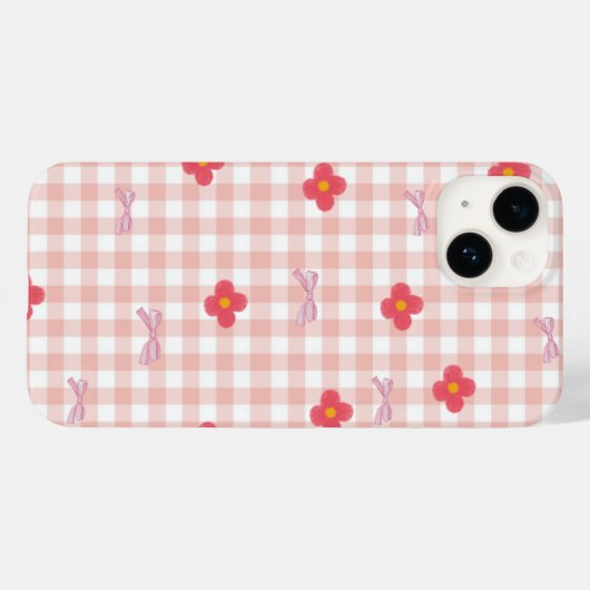 Coques Case-Mate iPhone Elegant Pink Floral Phone Case (Verso (horizontal))