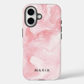 Coques Case-Mate iPhone Elegant Pink Marble Personalized  (Verso)