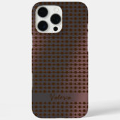 Coques Case-Mate iPhone Elegant Pink Metal Dots Line Pattern Custom Name (Verso)