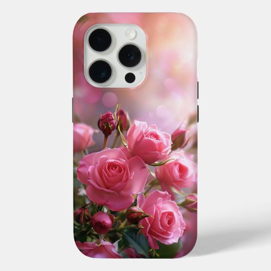 Coques Case-Mate iPhone Elegant Pink Roses Phone Case (Verso)