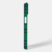 Coques Case-Mate iPhone Élégant Plaid vert Monogramme (Verso / Droite)