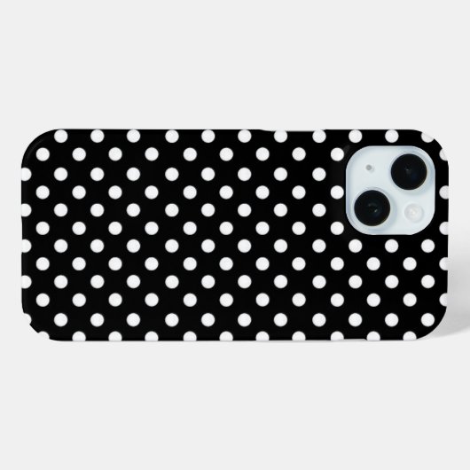Coques Case-Mate iPhone Élégant pois noir blanc (Verso (horizontal))