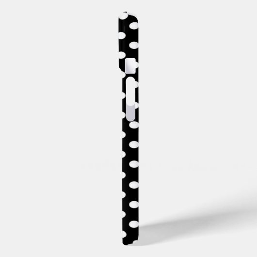 Coques Case-Mate iPhone Élégant pois noir blanc (Verso / Gauche)