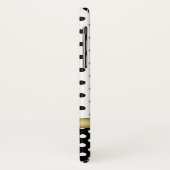 Coques Case-Mate iPhone Élégant pois or Monogramme personnalisé (Dos/Gauche)