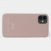 Coques Case-Mate iPhone Élégant professionnel simple Monogramme minimalist (Dos (Horizontal))
