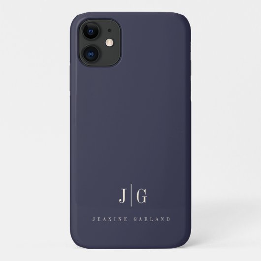 Coques Case-Mate iPhone Élégant professionnel simple Monogramme minimalist (Dos)