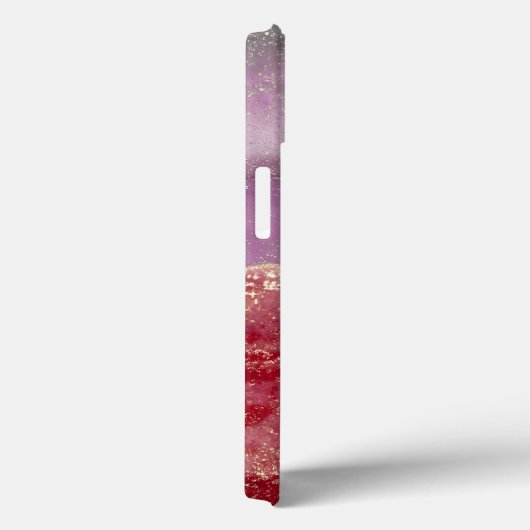 Coques Case-Mate iPhone Elegant purple and gold glitter (Verso / Droite)