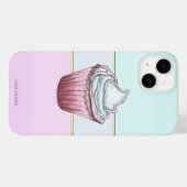 Coques Case-Mate iPhone Élégant rayé moderne, Cupcake (Verso (horizontal))