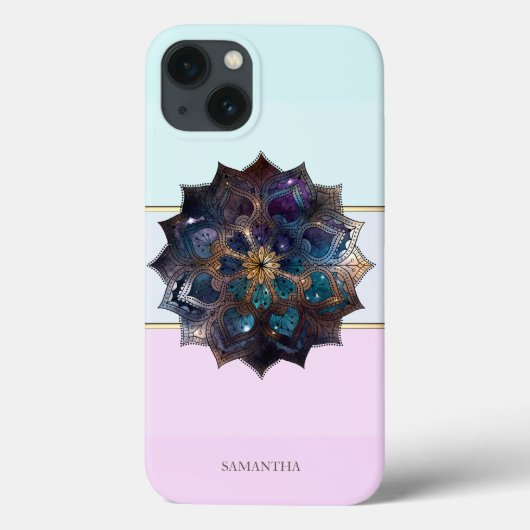 Coques Case-Mate iPhone Élégant rayé moderne, Mandala ombré (Verso)