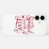Coques Case-Mate iPhone Elegant Red Script with Champagne (Verso (horizontal))