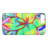 Coques Case-Mate iPhone Élégant rétro boho abstrait floral vert rose (Dos (Horizontal))
