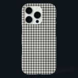 Coques iPhone 16 Pro Élégant Retro Noir Blanc En vichy Plaid Motif<br><div class="desc">Élégant Retro Noir et Blanc En vichy Téléphone Motif</div>