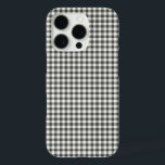 Coques iPhone 16 Pro Élégant Retro Noir Blanc En vichy Plaid Motif<br><div class="desc">Élégant Retro Noir et Blanc En vichy Téléphone Motif</div>