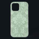 Case-Mate iPhone Case Élégant Romantique Chic Floral Damask-Sage Vert<br><div class="desc">Elégant design damassé floral d'inspiration vintage avec des fleurs chic vert sauge clair-sur-foncé,  des rouleaux feuillus et des écharpes de rubans délicats en dentelle. Ce motif est transparent et peut être mis à niveau vers le haut ou vers le bas.</div>