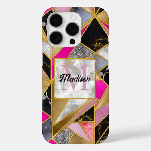 Coques Case-Mate iPhone Élégant rose abstrait (Verso)