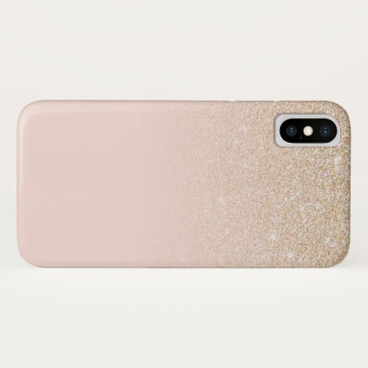 Coques Case-Mate iPhone Elégant Rose d'or fille  rose Parties scintillant  (Dos (Horizontal))