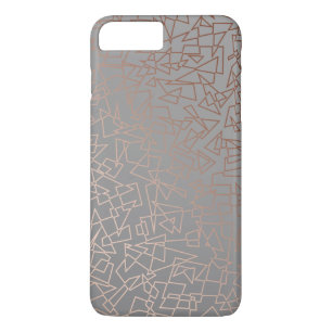Case-Mate iPhone Case Elégant rose élégant or géométrique motif gris