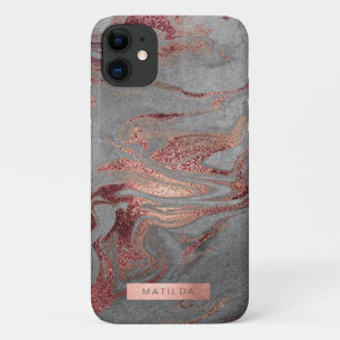 Case-Mate iPhone Case Elégant rose en cuivre gris doré