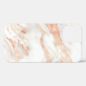 Coques Case-Mate iPhone Élégant Rose en cuivre marbre or (Verso (horizontal))