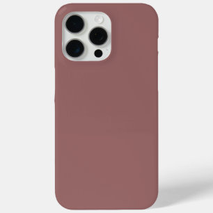 Coque iPhone 15 Pro Max Élégant Rose en cuivre marron foncé brun rose