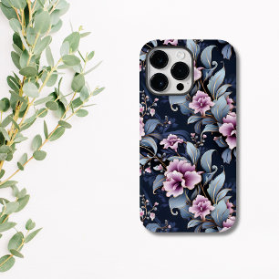 Coque Pour Pour iPhone 14 Pro Max Élégant rose et bleu orchidée florale