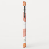 Coques Case-Mate iPhone Élégant rose et orange Peonies Motif Monogramme (Dos/Gauche)