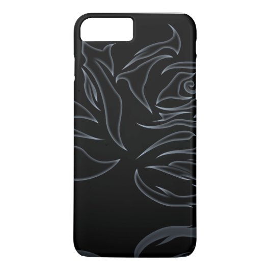 Coques Case-Mate iPhone Elégant rose floral argent robuste (Dos)