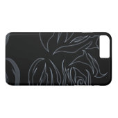 Coques Case-Mate iPhone Elégant rose floral argent robuste (Dos (Horizontal))
