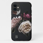 Coques Case-Mate iPhone Élégant Rose floral foncé (Dos)