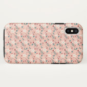 Coques Case-Mate iPhone Élégant rose froral (Dos (Horizontal))