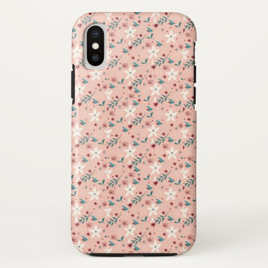 Coques Case-Mate iPhone Élégant rose froral (Dos)
