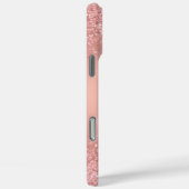 Coques Case-Mate iPhone Elegant Rose Gold Luxe Shimmer Monogram (Verso / Droite)