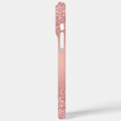 Coques Case-Mate iPhone Elegant Rose Gold Luxe Shimmer Monogram (Verso / Gauche)