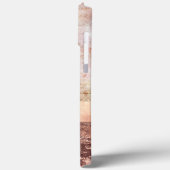 Coques Case-Mate iPhone Élégant Rose Gold Marble Agate Script (Verso / Gauche)