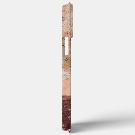 Coques Case-Mate iPhone Élégant Rose Gold Marble Agate Script (Verso / Droite)