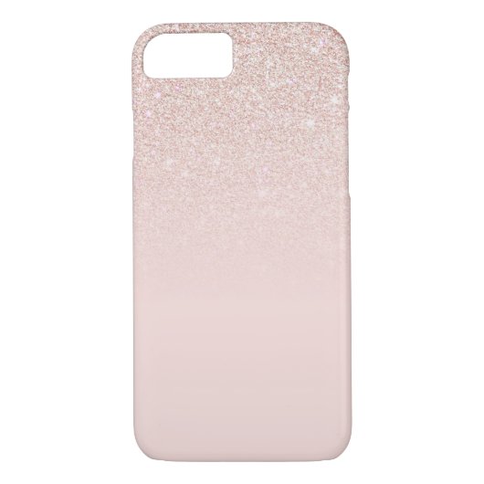 Coques Case-Mate iPhone Elégant Rose Gold Pink Parties scintillant Ombre (Dos)