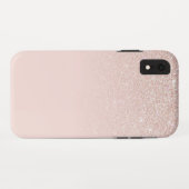 Coques Case-Mate iPhone Elégant Rose Gold Pink Parties scintillant Ombre (Dos (Horizontal))